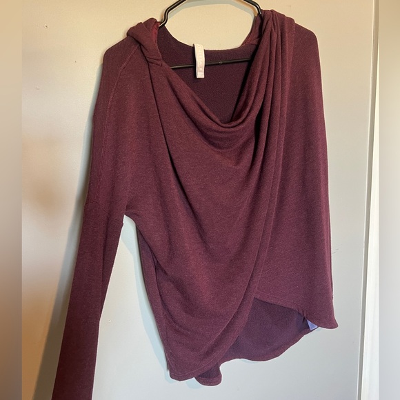 Athleta Draped Front Hooded Sweatshirt Size XS - Picture 4 of 7
